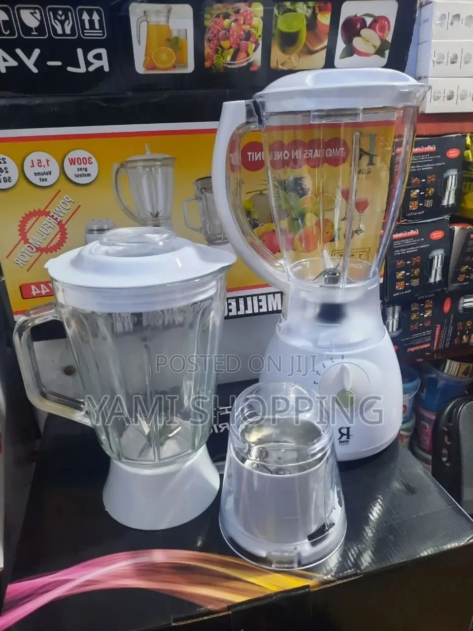 2 ጆክ የጁስ መፍጫ ጃር እና 1 የቡና መፍጫ