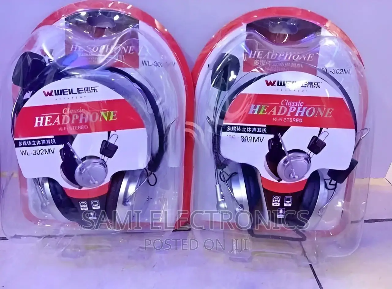 Headphone With Mic ለኢንተርኔት ቤቶች የሚሆን ባለማይክ ሄድፎን Wired Headset