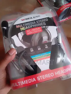 Headphone With Mic Weile Multimedia Headphone Wired Headset ባለማይክ ሄድፎን