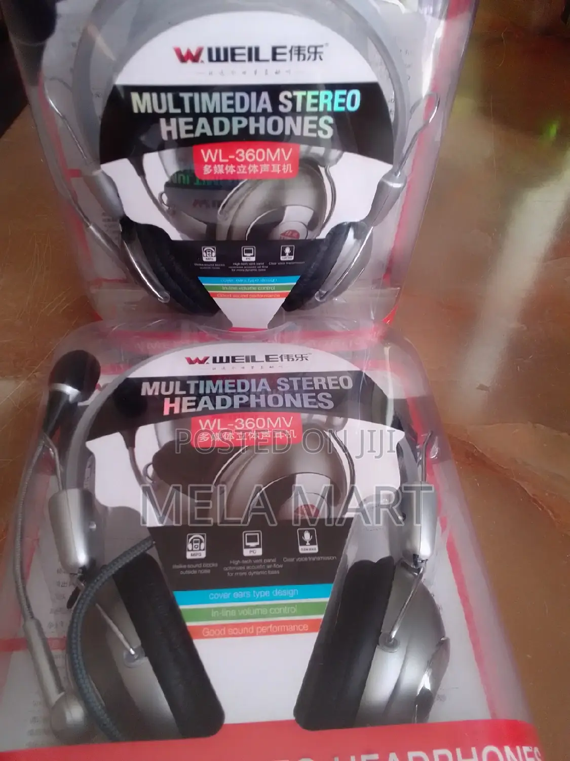 Headphone With Mic Weile Multimedia Headphone Wired Headset ባለማይክ ሄድፎን