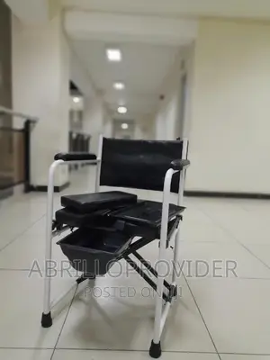 Photo - Commode Chair/Comfortable Chair/ Black Commode Chair/ Chair