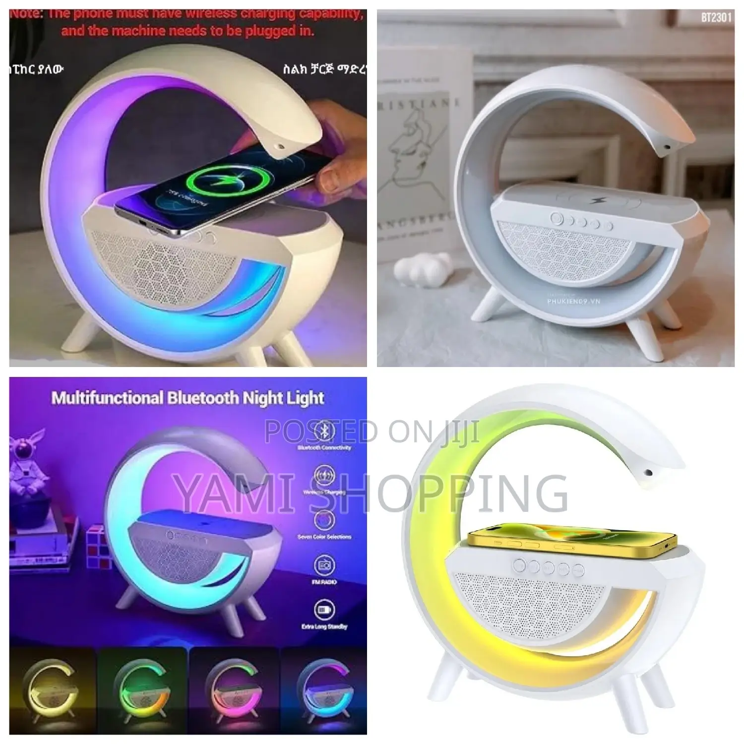 Led Wireless Charging With Bluetooth Speaker