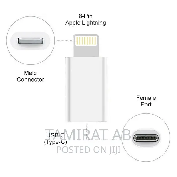 Type-C Female to Lightning Male Adapter Converter Connector