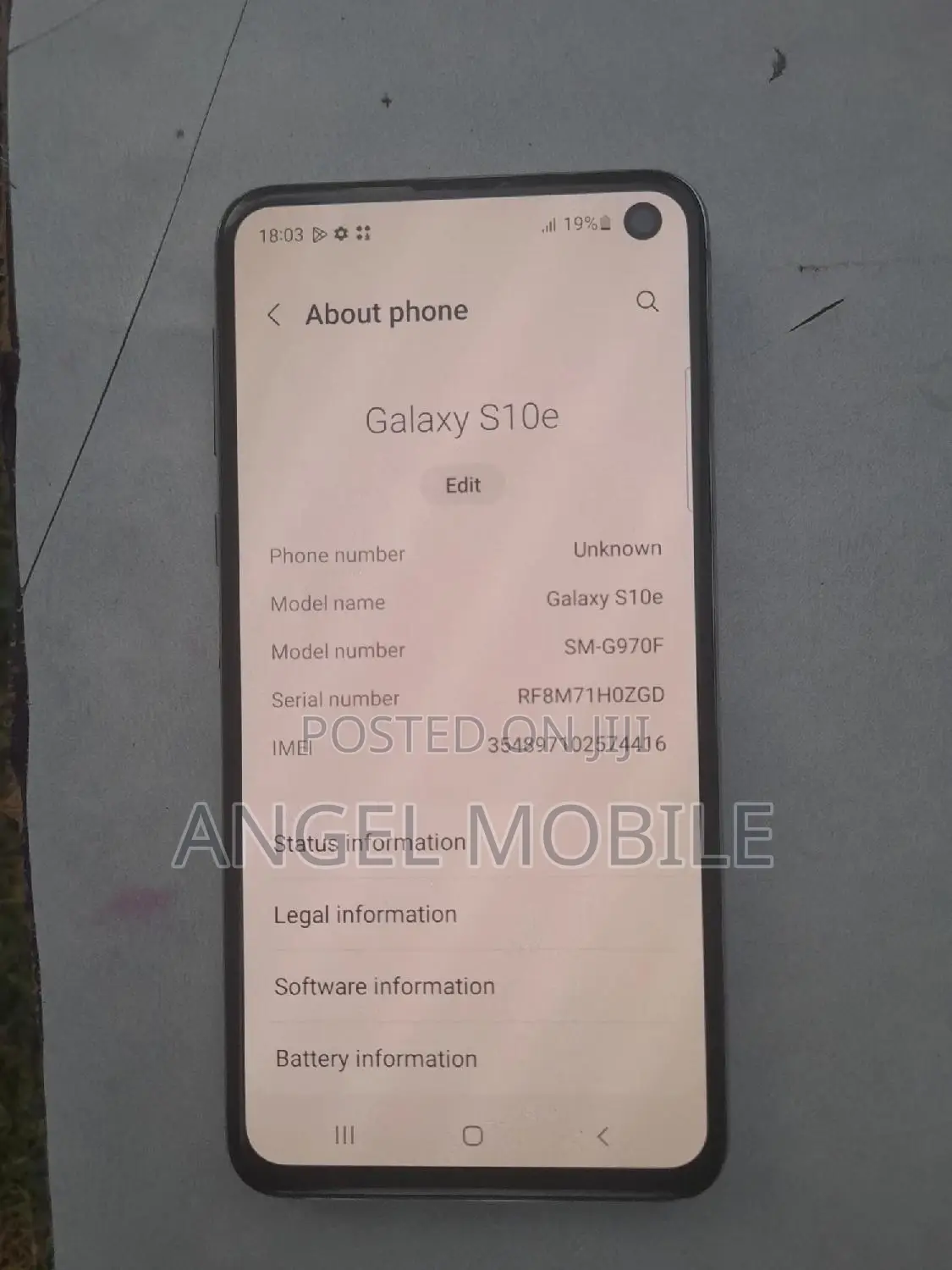New Samsung Galaxy S10e 128 GB Gray
