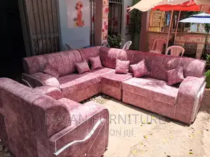 Photo - L-Shaped Corner Sofa Made of Wooden Material With High Quali