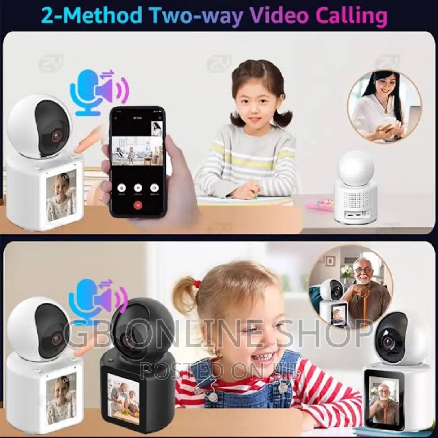 Video Calling Camera With 2.8 Inch Hd Screen Indoor Camera