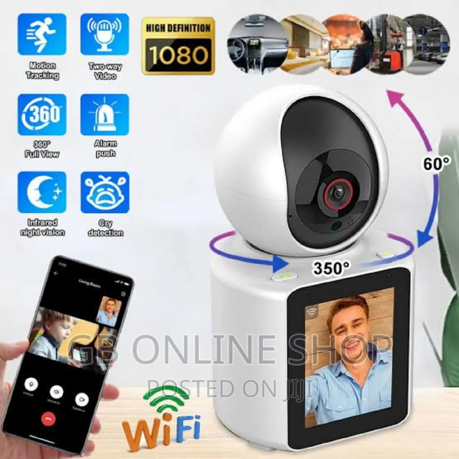Video Calling Camera With 2.8 Inch Hd Screen Indoor Camera