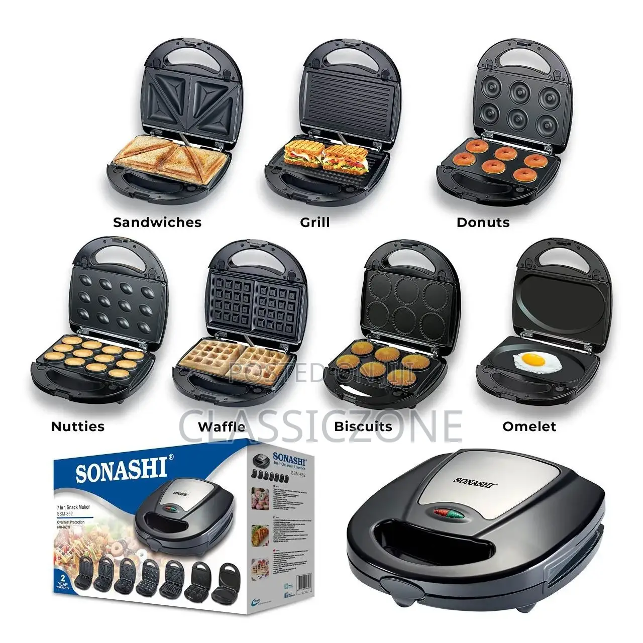 SONASHI 7 in 1 Multi Snacks Maker