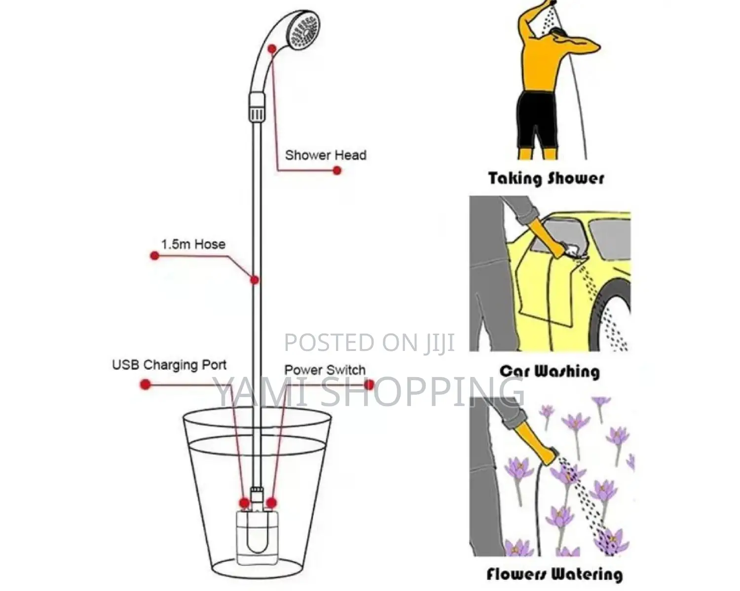 Portable Outdoor Shower Pump