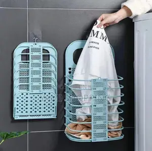 Wall Mounted Bathroom Hanging Mesh Laundry Basket
