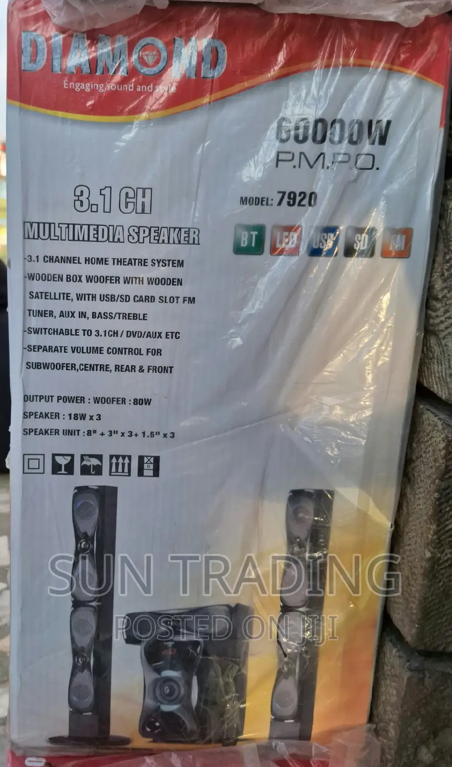 Diamond 3.1 Home Theatre Speaker in Addis Ketema Audio & Music