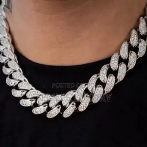 Fashion Hip Hop Jewelry Iced Out Cuban Link Chain Necklace