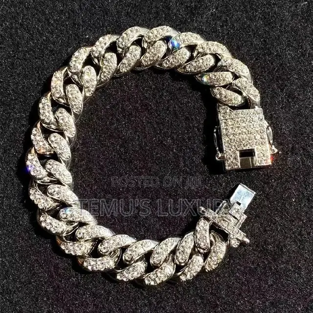 Fashion Hip Hop Jewelry Iced Out Cuban Link Chain Necklace