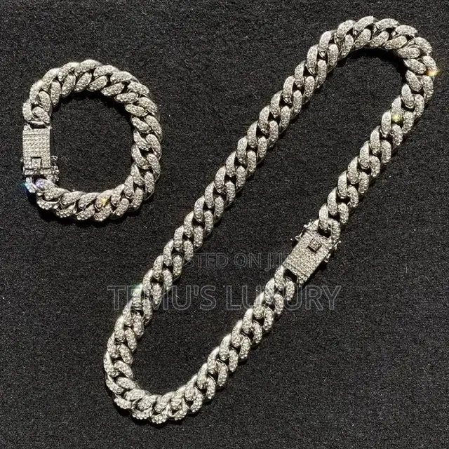 Fashion Hip Hop Jewelry Iced Out Cuban Link Chain Necklace