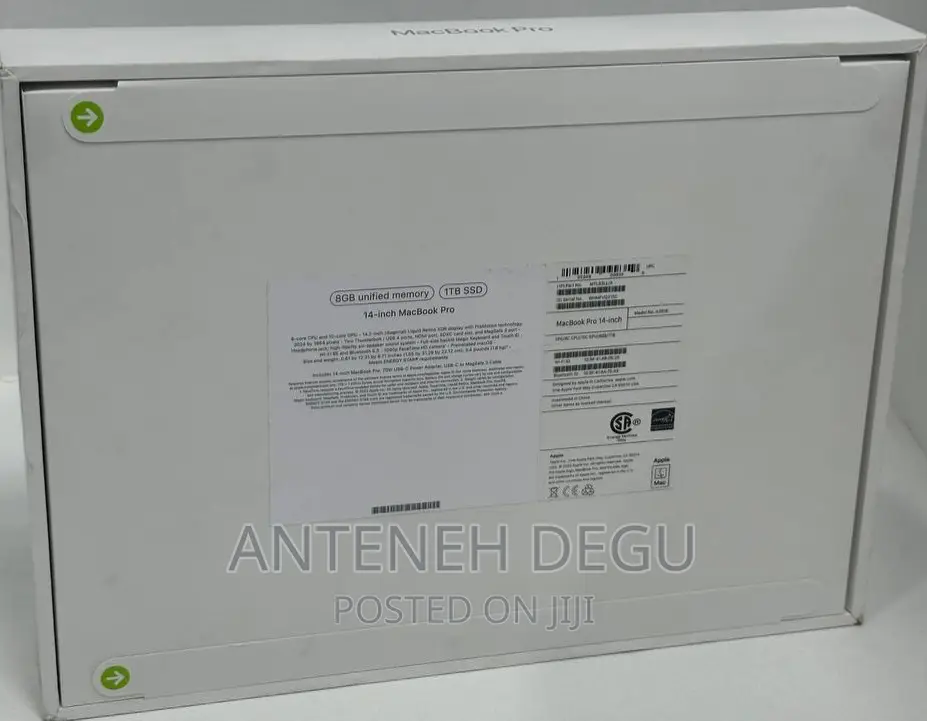 New Laptop Apple MacBook Pro 2023 M3 Pro 14-Inch 8GB Apple M3 SSD 1T