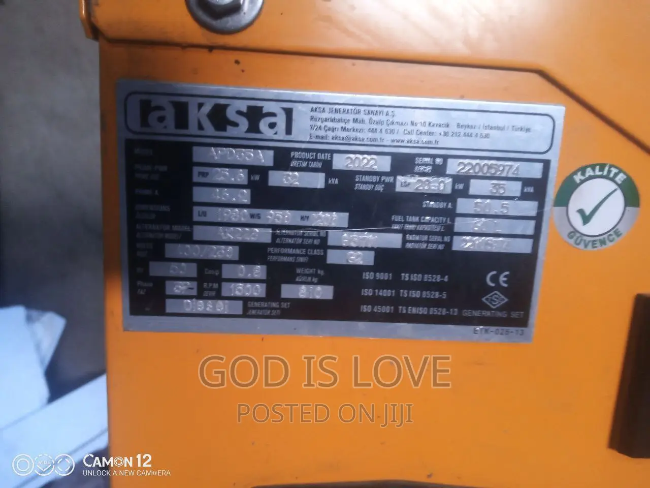 ጀነሬተር 25"Kw