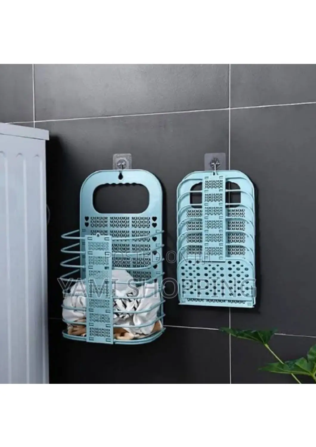 Wall Mounted Bathroom Hanging Mesh Laundry Basket