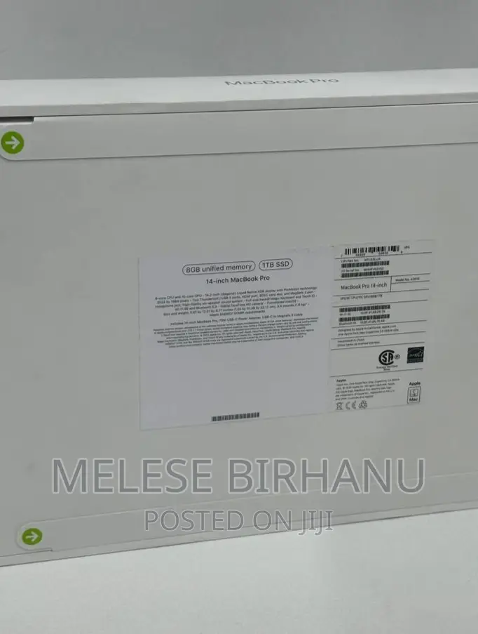 New Laptop Apple MacBook Pro 2023 M3 14-Inch 8GB Intel Core I7 SSD 1T