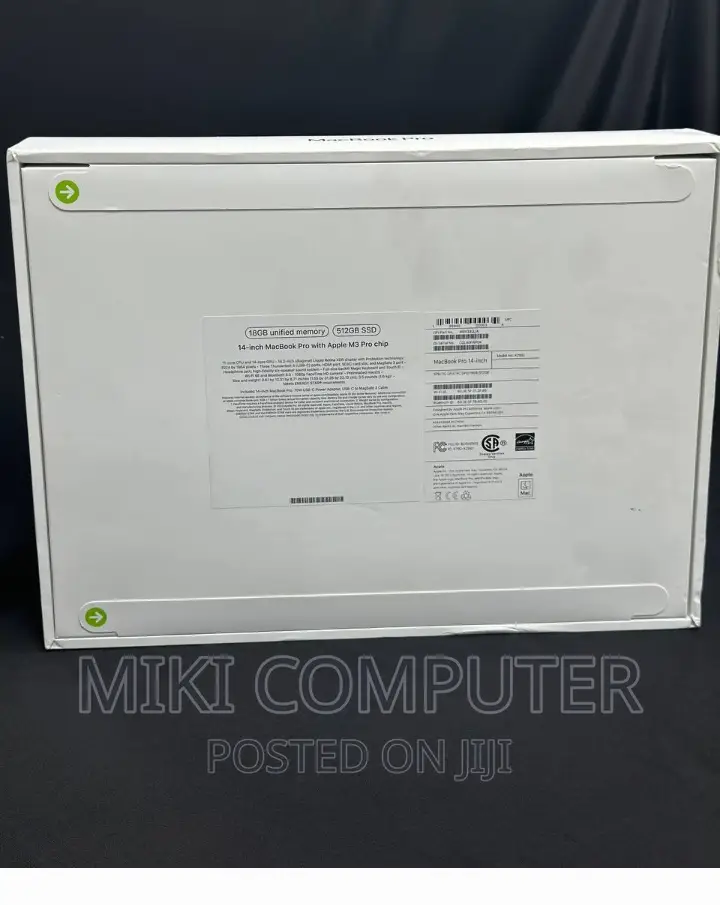 New Laptop Apple MacBook Pro 2023 M3 14-Inch 16GB Intel SSD 512GB