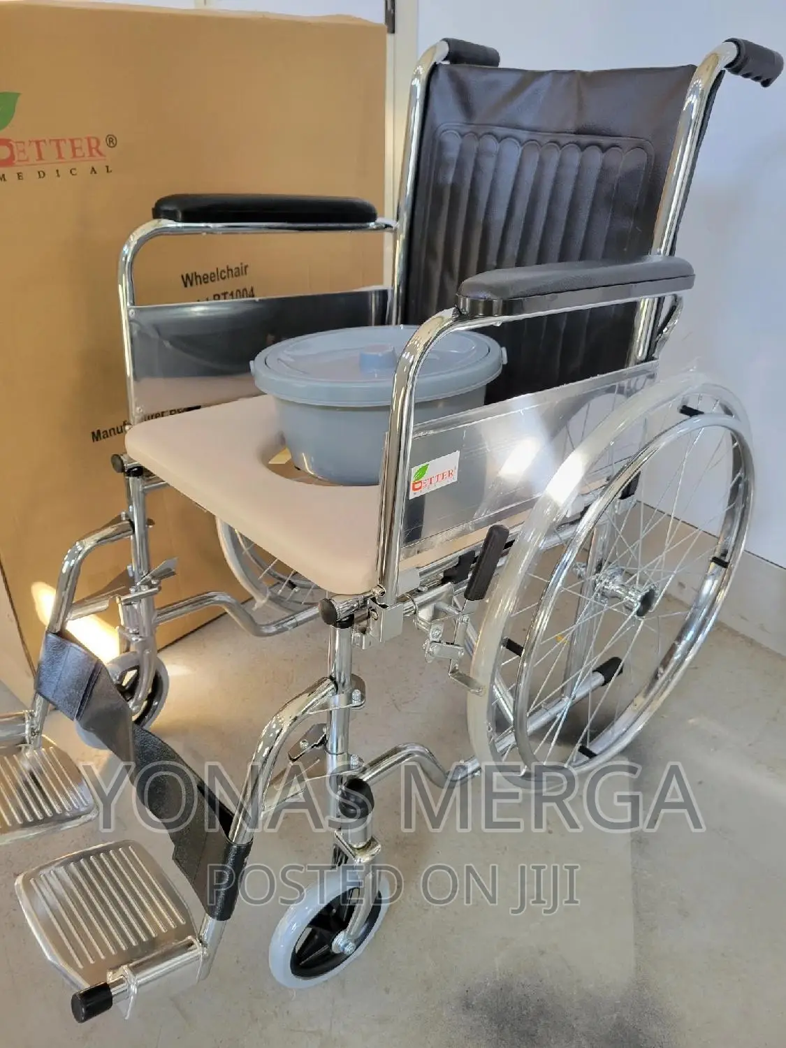 Toilet Wheelchair|Commode Wheelchair|ለመፍታት-ለመገጣጠም:ኢዚ/Wheeled