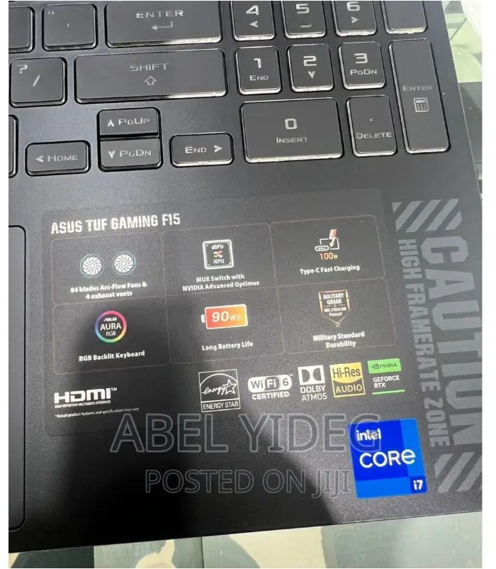 New Laptop Asus TUF Dash F15 16GB Intel Core I7 SSD 1T