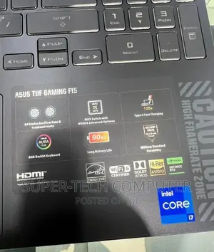Photo - New Laptop Asus TUF Dash F15 16GB Intel Core I7 SSD 1T