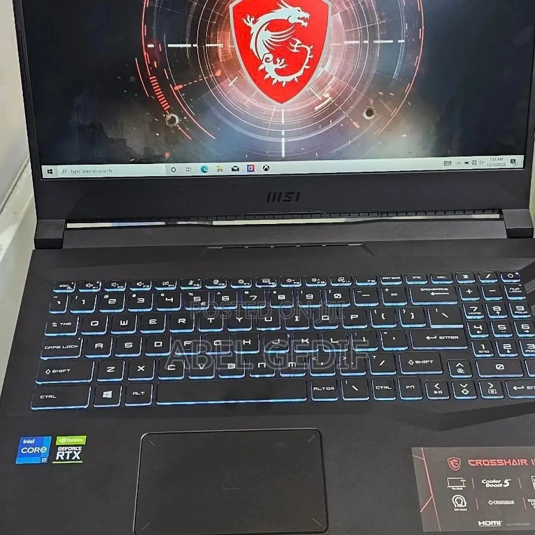 New Laptop MSI Crosshair 15 16GB Intel Core I7 SSD 1T