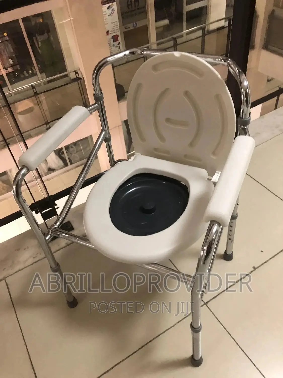Adjustable Commode Chair,Solid Chair,Bedside Toilet Chair