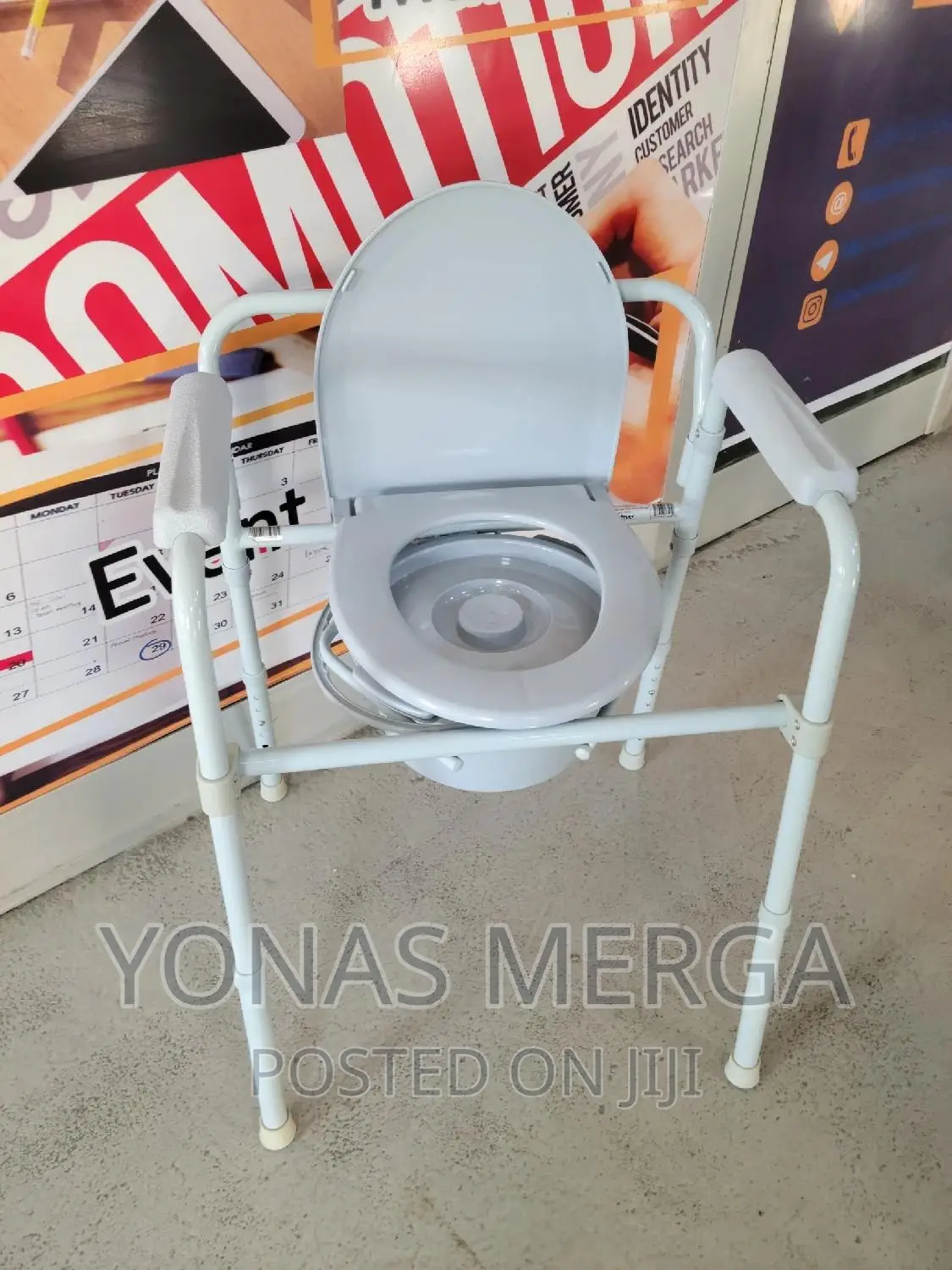 Toilet Chair/Shower Chair/Durable Powder-Coated Welded Frame