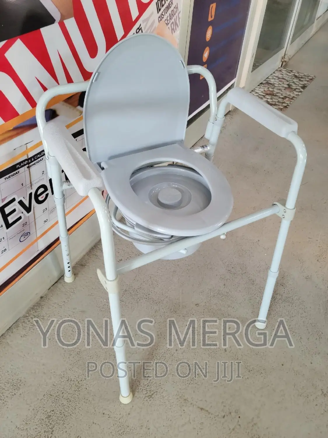 Toilet Chair/Adjustable Legs Chair/Ready for Pickup Today