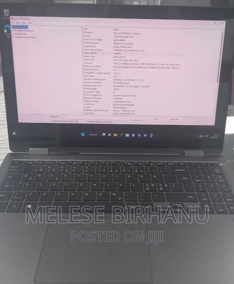New Laptop Samsung 16GB Intel Core I7 SSD 512GB