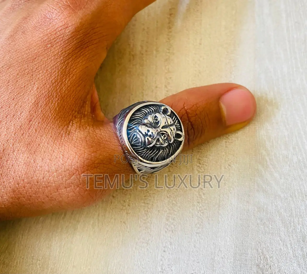 Vintage Punk Domineering Lion Head Ring Stainless Steel
