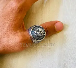 Vintage Punk Domineering Lion Head Ring Stainless Steel