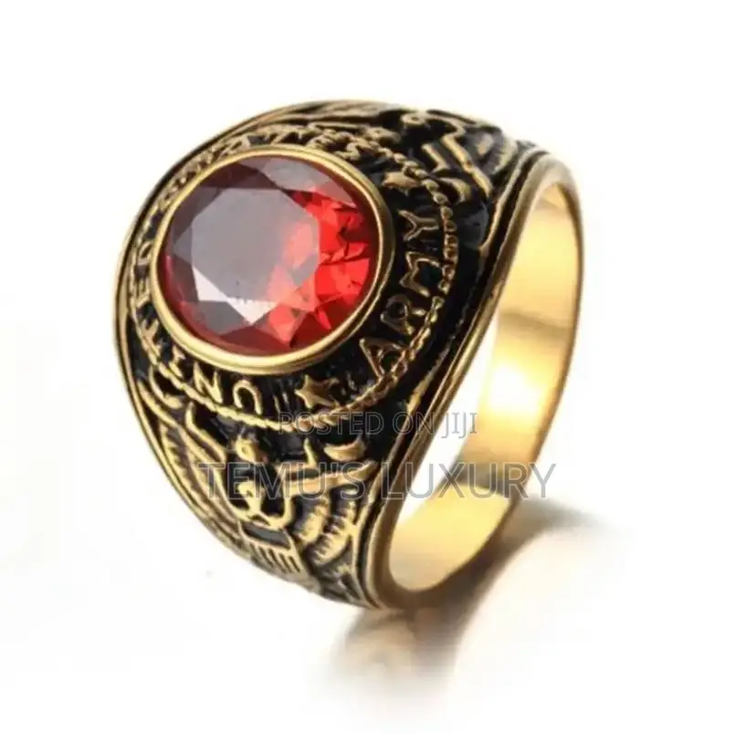 Golden Casting Titanium Steel Ring