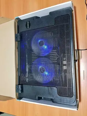 PC Stand Holding Laptop Cooler With Double Fan የላፕቶፕ ማስቀመጫና ማቀዝቀዣ ፋን