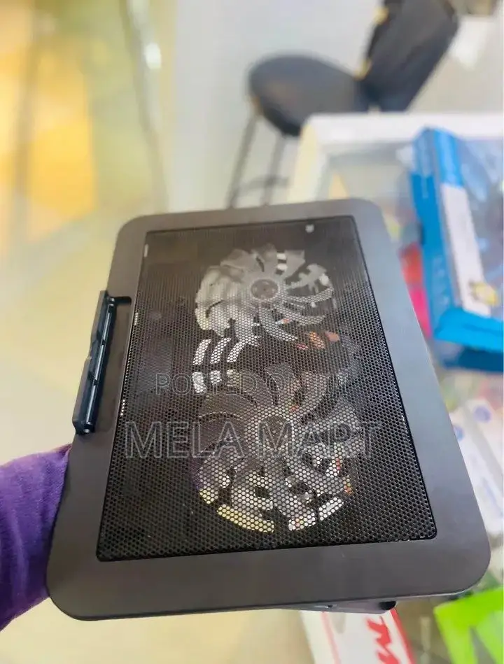 PC Stand Holding Laptop Cooler With Double Fan የላፕቶፕ ማስቀመጫና ማቀዝቀዣ ፋን