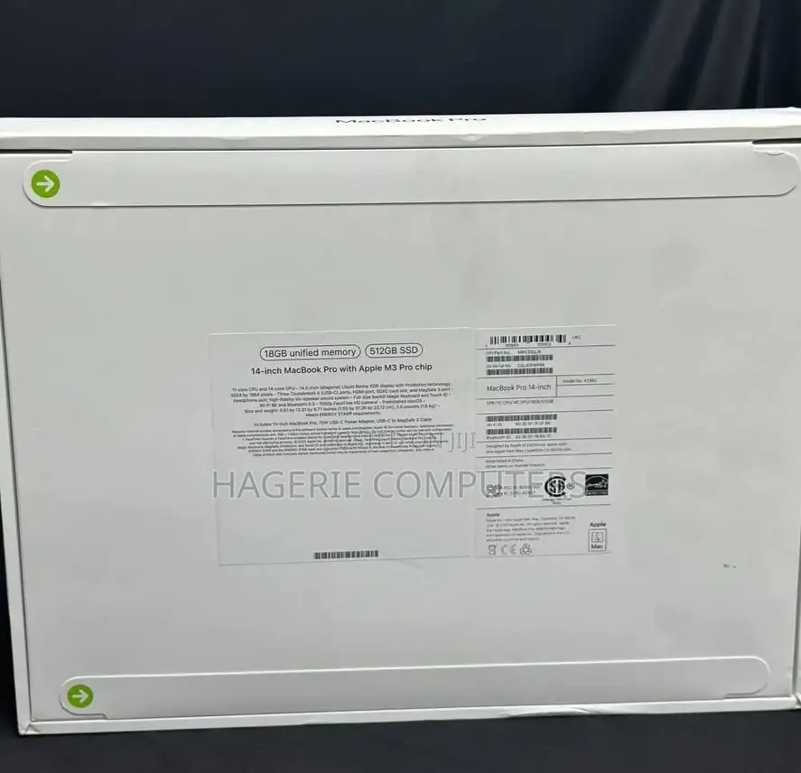 New Laptop Apple MacBook Pro 16GB Apple M3 Pro SSD 512GB