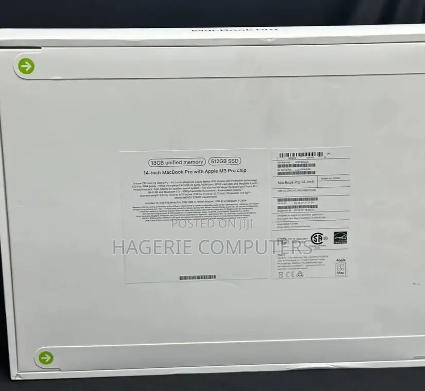 New Laptop Apple MacBook Pro 16GB Apple M3 Pro SSD 512GB