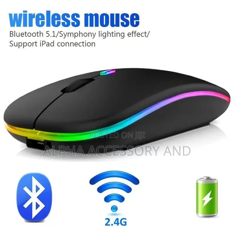 Hp W10 Rechargeable Wireless + Bluetooth Mouse
