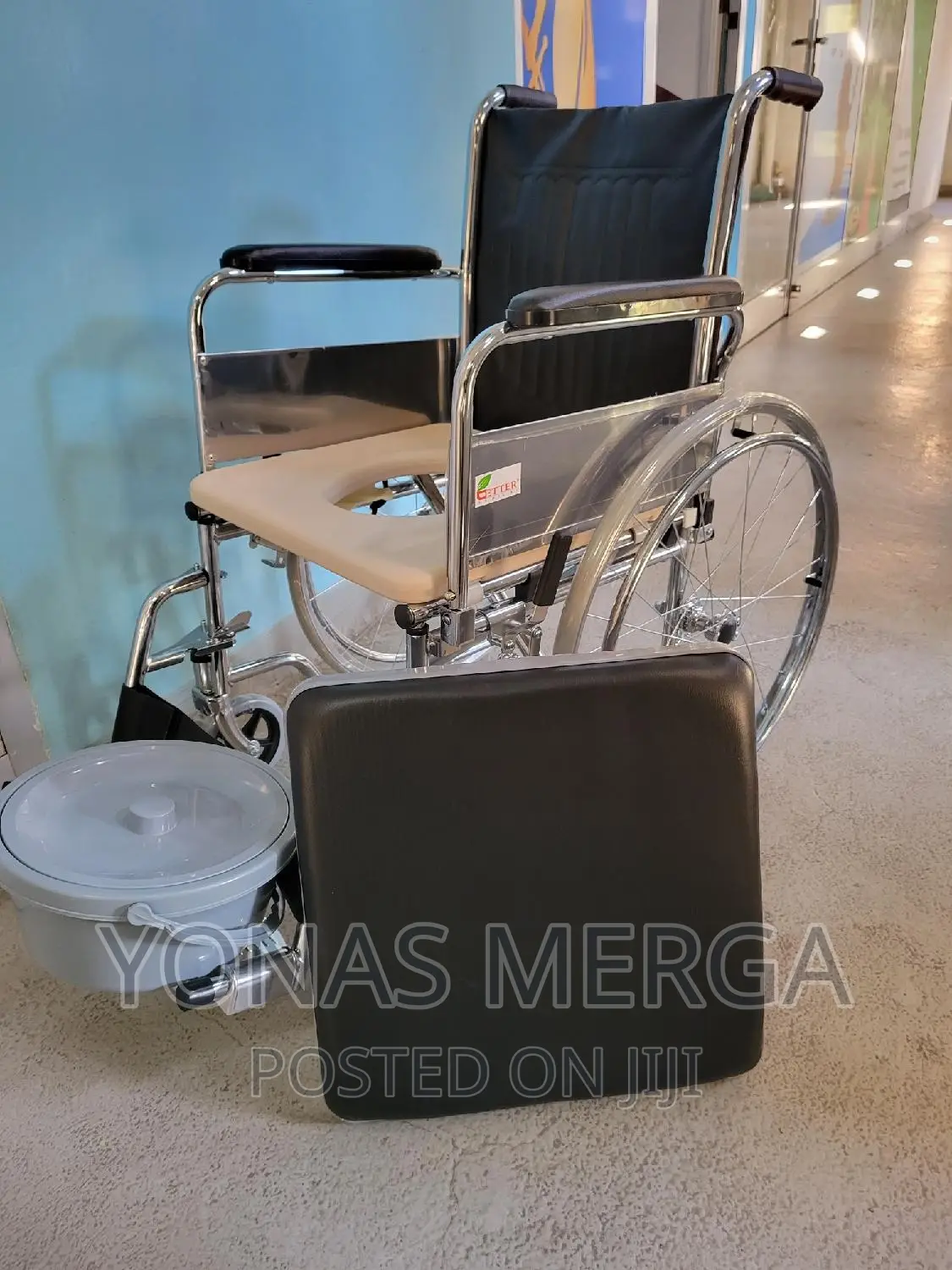 Toilet Wheelchair|Popo Wheelchair|Removable Cushion Seat
