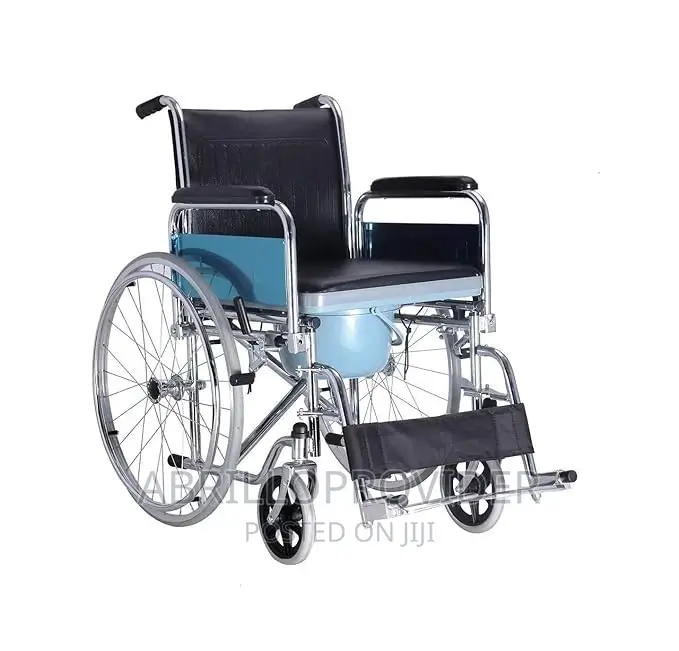 #Wheelchair~Wheelchair ተሽከርካሪ ወንበሩ አብሮ የተሰራ ኮሞዲ ከክዳን ሽፋን ጋር