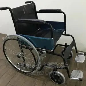 Photo - Wheelchair Foldable Portable Wide Seat Soft Caution