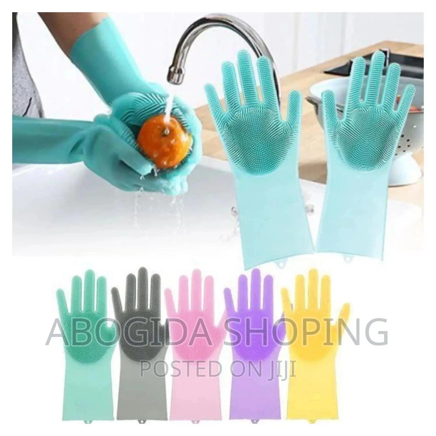 2pcs Silicone Dish Washing Glove