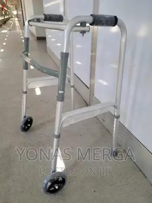 Cardinal Health Heavy-Duty Folding Walker With Wheels:Walker