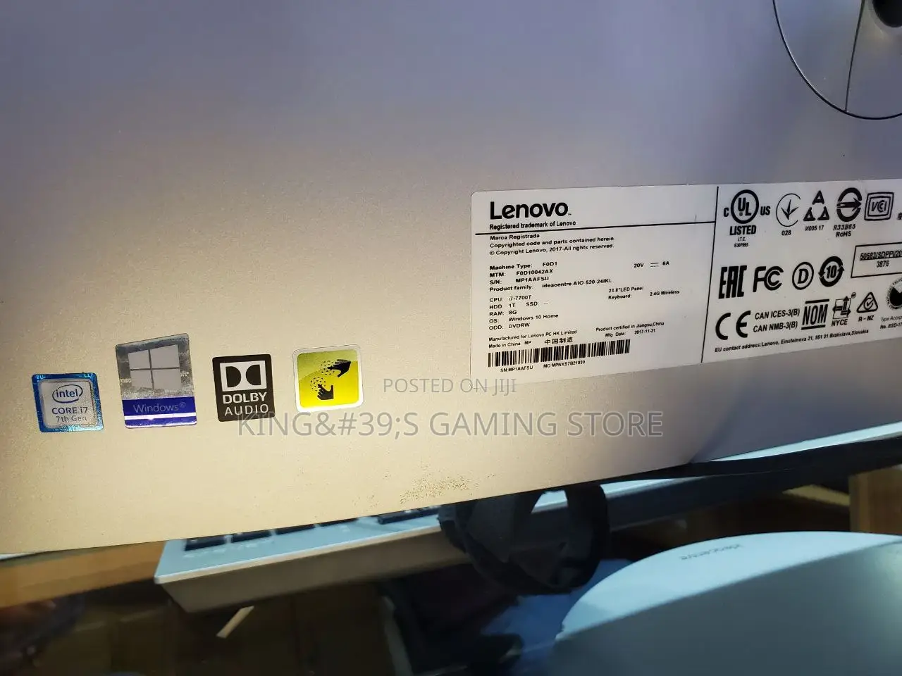 New Lenovo Ideacentre AIO 520 8GB Intel Core I7 HDD 1T