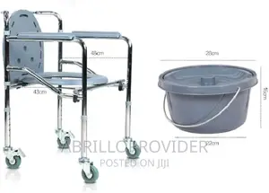 Photo - Commode Chairs Toilet Seat, Bathroom Wheelchair Toilet Chair