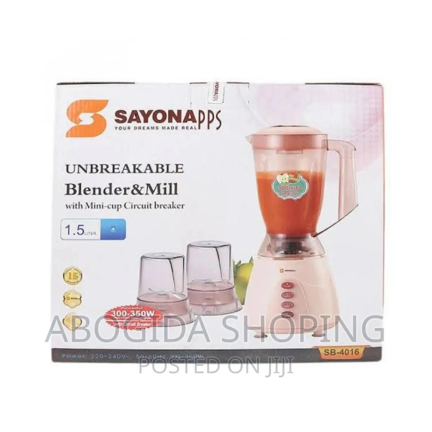 Sayonapps Unbreakable Blender Mill