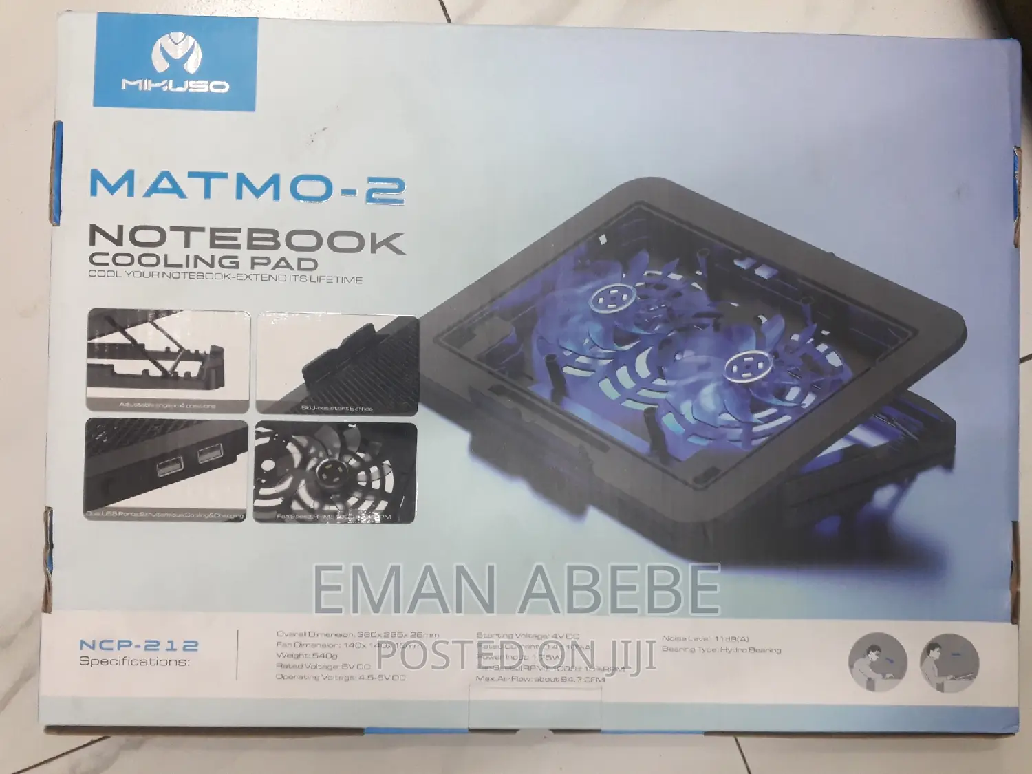 Notebook Cooling Pad or Laptop Fan