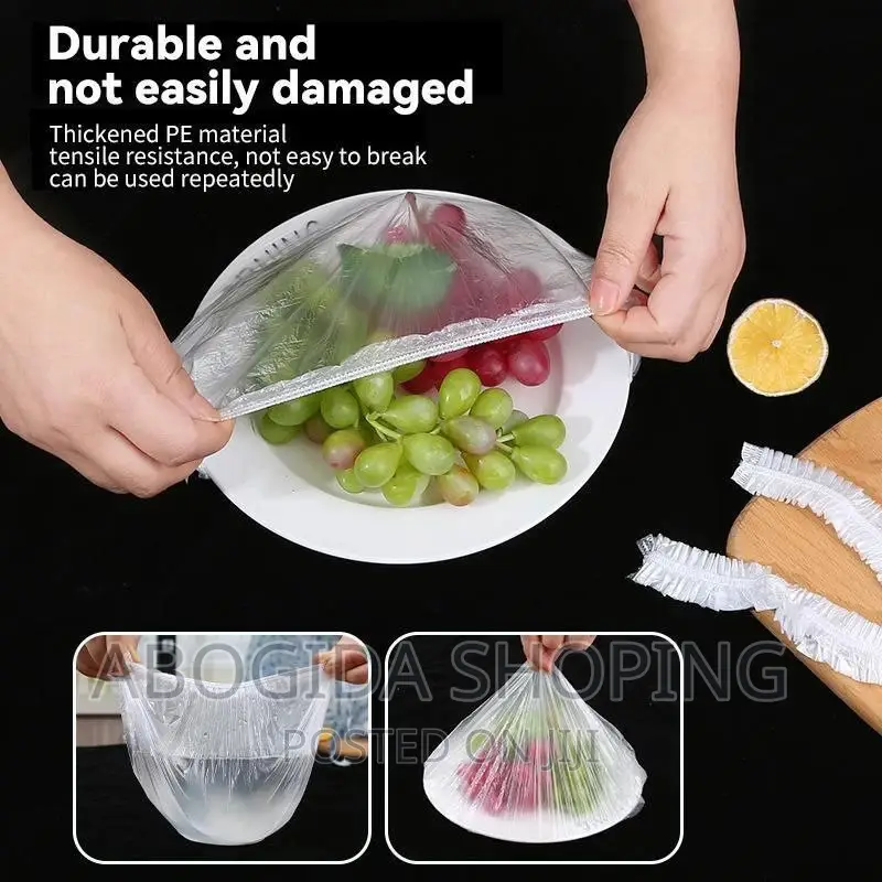 100 Pieces Disposable Food Cover, Plastic Wrap