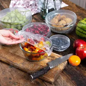 100 Pieces Disposable Food Cover, Plastic Wrap